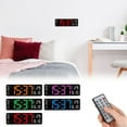 thumbnail image 1 of Fiudx Reloj de Pared Digital de 13 Pulgadas, Pantalla Grande con Temperatura y Fecha, Brillo Automático y Horario de Verano, Control Remoto, Led Personalizable, Ideal para Oficina En Casa, Cable de A, 1 of 2