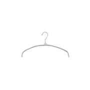 SSWBasics-White Dress Hangers Non Slip 16'' with Rubberized Finish and Chrome Swivel Hook -
