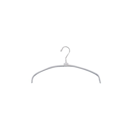 SSWBasics-White Dress Hangers Non Slip 16'' with Rubberized Finish and Chrome Swivel Hook -
