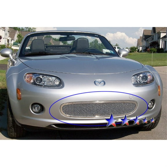 2006-2008 Mazda Mx-5 Stainless Steel Polished Finish 1.8 Mm Wire Mesh Mesh Grille