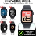 thumbnail image 3 of Yanonmyfd  2 Piezas Funda para Apple Watch Series 6/5/4/SE 3/SE 2/SE 40mm Protector Pantalla Vidrio Templado Incorporado,HD Protección Completa PC Dura Estuche Protective Case,Negro,40mm, 3 of 46