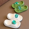 thumbnail image 4 of Wxirdiow Kid Slippers Kids Slides for Girls Boys - Toddler Slippers Shower Shoes Non-Slip Pool Sandals Shower Flip Flops Green Size,13, 4 of 6
