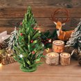 thumbnail image 1 of Suncoda Arbres Décoratifs, Aiguilles de Pin de Sapin de Noël Fruits Rouges Décorations Ornements Transfrontaliers Europe et États-Unis Anneau de Porte Flocage Ornements Suspendus du Nouvel An, 1 of 6