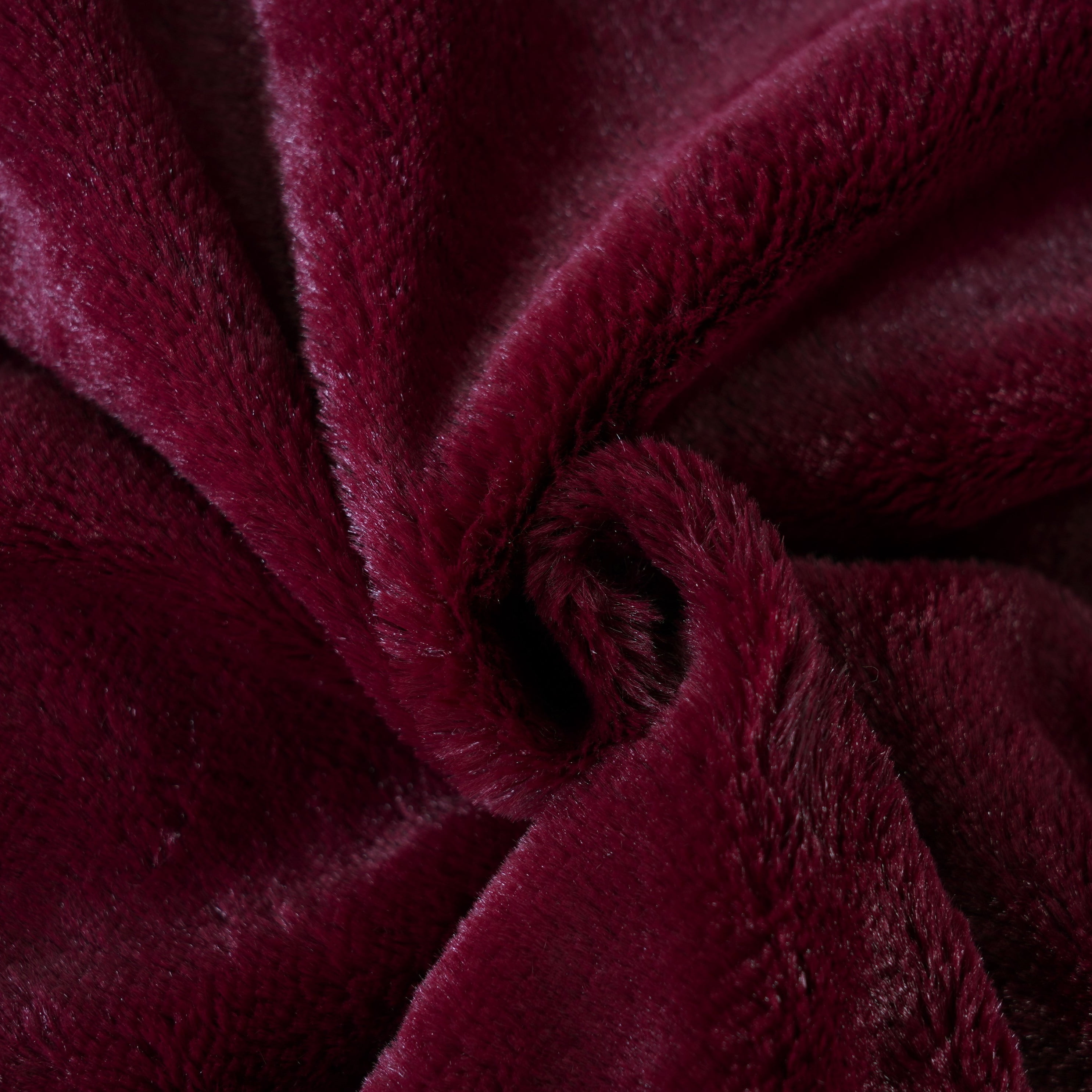 Chaps Plush Bed Blanket with Faux Fur Reverse - Twin 60 X 90, Red