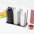 thumbnail image 4 of Restaurantware-Chef 101 8.25 x 3 x 6 Cup And Lid Organizer, 1 3-Section Cup And Lid Holder - Horizontal Design, Compact, Black Iron Dispenser, For Countertops And Storage, 4 of 4