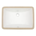 thumbnail image 1 of Lavabo de baño Dcolora rectangular 40,64 x 30,48 cm de porcelana blanca, 1 of 8