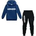thumbnail image 6 of amropi Boy's Tracksuit Pullover Hoodie Jogging Pants Set 2 Pieces Sweatsuit Royal Blue,10-11 Years, 6 of 7