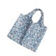 thumbnail image 2 of 1 bolsa ecológica de poliéster 2 en 1, bolsa de compras plegable, reutilizable, lavable a máquina, bolsa de almacenamiento para el hombro, flores azules (como se muestra), 2 of 2