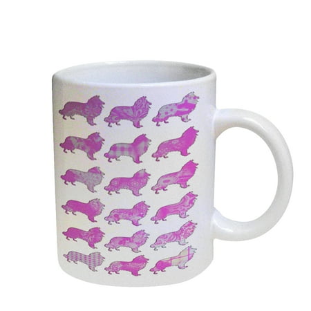 

KuzmarK Coffee Cup Mug Pearl Iridescent White - Collie Dog