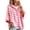 Hot Pink, variant on Women's Hooded Knit Sweater Casual - 3/4 Sleeve Striped Drawstring Loose Fit Pullover, Womens Sweatshirt, Sweatshirt, Hoodies, Essentials Hoodie