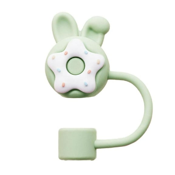 Necvior Elegant Straw Covers Cartoon Silicone Straw Toppers For Outdoor Activity