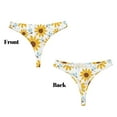 thumbnail image 3 of Balery Sunflowers Tangas de Algodón para Mujer con Estampado – Ropa Interior Sexy, Transpirable, G-string-Small, 3 of 6