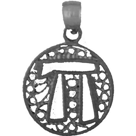 14K White Gold Jewish Chai Pendant - 21 mm