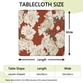 thumbnail image 2 of Square Tablecloth with Elastic Edges 34 * 34 Inch Pioneer Waterproof White Flowers on Red Table Cover Washable Indoor and Outdoor for Party Kitchen Dinner Banquet Patio Picnic, 2 of 6
