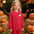 thumbnail image 6 of Leey-World Kids Halloween Sweatshirt Ghost Cute Crewneck Kids Tops Girls Halloween Shirt Long Sleeve Festival Pullover Sweatshirt, 6 of 9