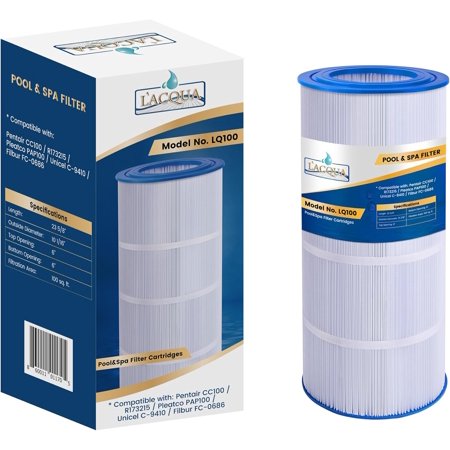 FILTER REPLACEMENT LQ100 100 SqF for Pentair CC100/CCRP100 Posi Clear PXCRP100, R173215, Pleatco PAP100 / C3-M, Unicel C-9410, Filbur FC-0686