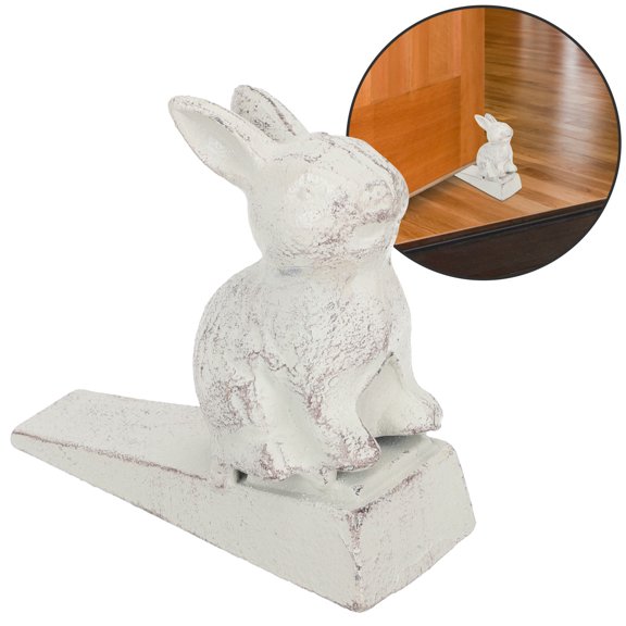 HAMPPLIES Safety Door Stop Iron Made Rabbit Form 1Set