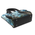 thumbnail image 3 of Lsque Majestic Eagle Over Castle Pattern Leather Rivet Shoulder Bag – Elegant Genuine Leather & Microfiber PU Crossbody with Detachable Adjustable Strap, 3 of 5