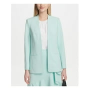 CALVIN KLEIN Womens Aqua Wear To Work Jacket Petites 2P