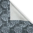 thumbnail image 6 of Ambesonne Tree Grommet Curtain, Hand Drawn Forest Design, 50" x 54", Pale Blue Black, 6 of 6