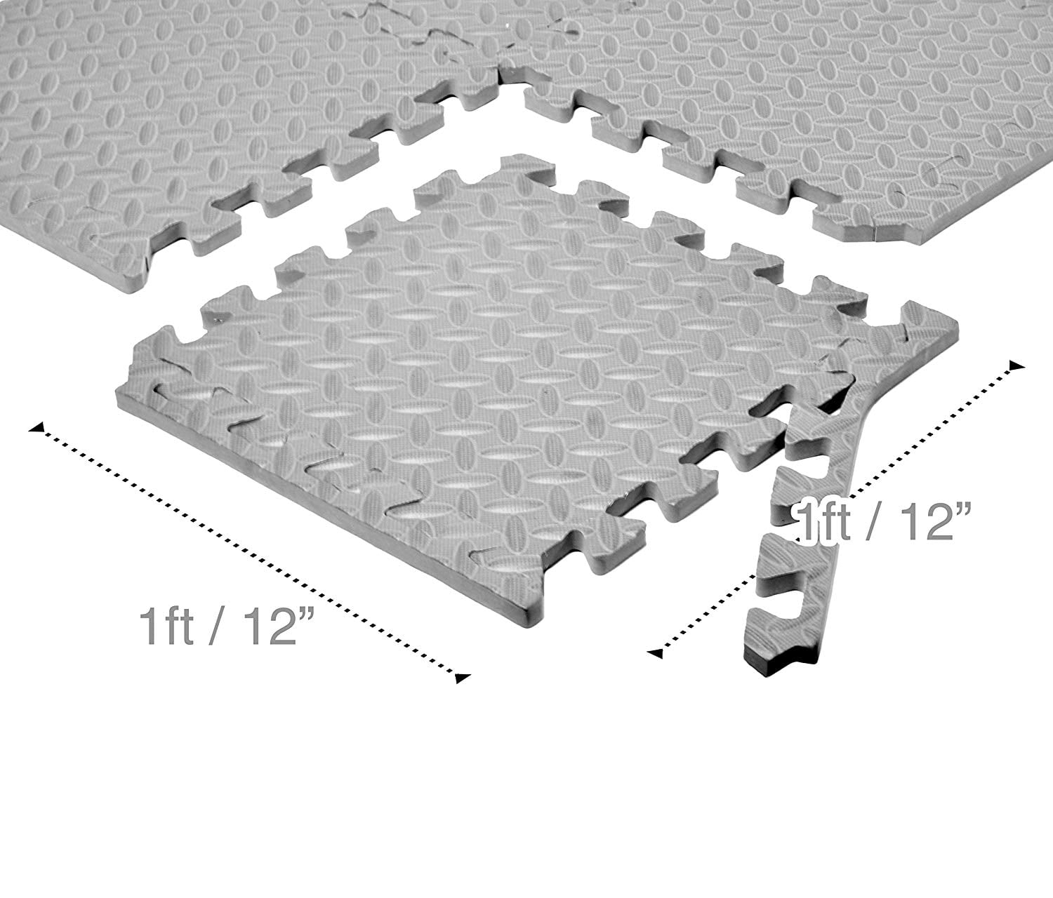 Multipurpose Exercise Floor Mat with EVA Foam, Interlocking Tiles, Anti