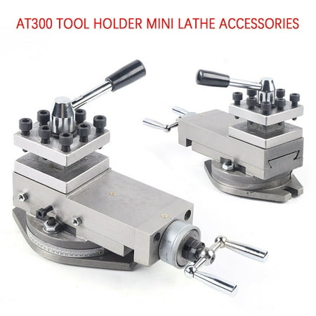 

SHZICMY Mini Lathe Cutting AT300 Tool Holder 80mm Stroke Lathe Tool Post Holder Assembly