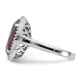 thumbnail image 4 of 925 Sterling Silver Polished Clear and Red CZ Cubic Zirconia Simulated Diamond Ring Size 9 18.25mm Wide -  Jewelry Gift, 4 of 5