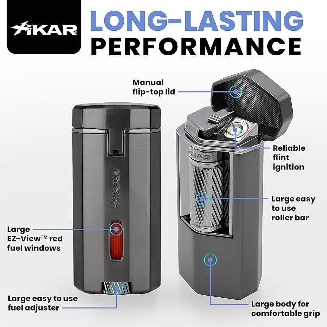 Xikar Meridian Triple Soft Flame Cigar Lighter, Gunmetal