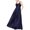 Navy, variant on CITY STUDIO Womens Navy Embellished Sleeveless Square Neck Maxi Sheath Prom Dress 3