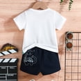thumbnail image 3 of LAPAKIDS Baby Boy Summer Clothes 6-9 Months Toddler Boy Summer Outfits Cartoon Short Sleeve Tops Shorts Casual Sets, 3 of 7