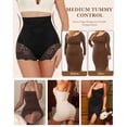 thumbnail image 6 of YDQ Women's High-Waisted Seamless Tummy Control Shapewear Briefs, Medium Compression, 3-Pack, Size XL, 6 of 8