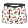 thumbnail image 4 of Goofa Watermelon And Kiwi Printed Men's Boxer Briefs Underwear, Moisture-Wicking Underwear, Trunk,Soft and Breathable Cotton Underwear-XX-Large, 4 of 9