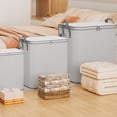 thumbnail image 2 of Bxaolu Extra Large Blanket Storage Bags 120L Comforter Storage Bags with Reinforced Handles Breathable Clothes Storage Containers for Comforter Bedding Pillow Sheet, Gray, 2 of 9