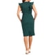 thumbnail image 3 of Vestido de trabajo sin mangas con escote en V y volantes para mujer Inspire Chic, color verde claro, 3 of 5