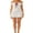 White, variant on Women's Y2K Mini Dresses Short Sleeve Off Shoulder Solid Color/Dot Print Smocked A-line Party Dresses
