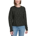 thumbnail image 1 of Calvin Klein Womens Metallic Crewneck Pullover Sweater, Medium, 1 of 1