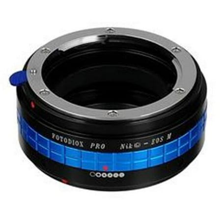 UPC: 0847372024247 | Fotodiox NikG-EOSM-P Pro Lens Mount Adapter – Nikon F Mount G-Type D-SLR Lens To Canon EOS M Mirrorless Camera Body with Built in Aperture Control Dial