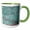 Green/White, variant on 3drose, Image of Chic Trendy Teal and Rosegold Marble Agate Gemstone Quartz, 15oz Mug