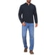 thumbnail image 2 of SUÉTER DE PULLOVER DE CUELLO ALTO PARA HOMBRE INSPIRE CHIC, DE COLOR SÓLIDO, CON CREMALLERA DE CUARTO, SUÉTER DE POLO DE PUNTO, TAMAÑO M, AZUL OSCURO, 2 of 5
