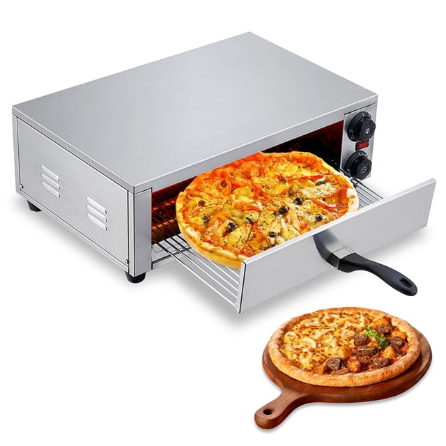 Yiwa Four à Pizza Simple en Acier Inoxydable, Réchaud Alimentaire Commercial de 16 Pouces et Armoire d'Exposition pour Buffets et Traiteur