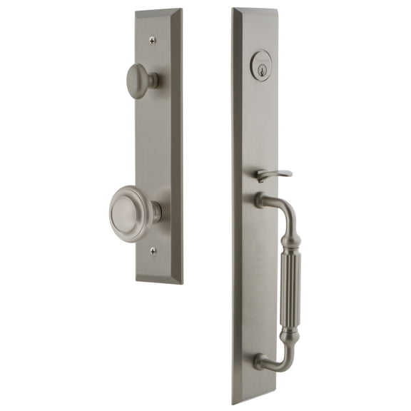Grandeur Favfgrcir_Eset_234 Fifth Avenue Solid Brass Rose Keyed Entry Single Cylinder Full