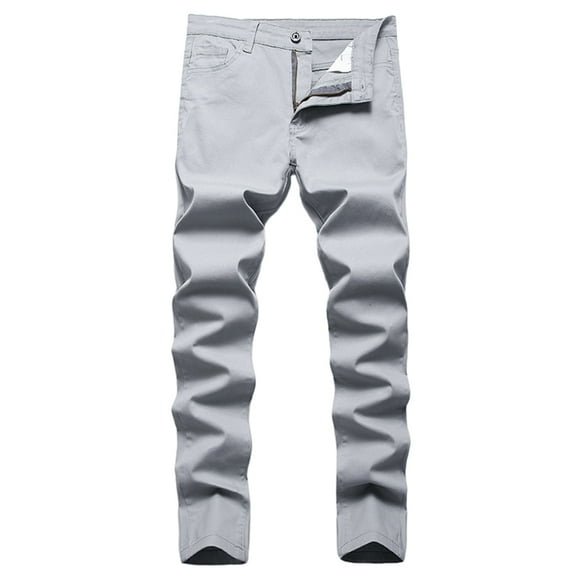 BULLPIANO Boys' Stretch Flat Front Pants Skinny Chino Pants Youth Boys Casual Pants