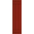 thumbnail image 5 of Ekena Millwork 16 1/8"W x 37"H True Fit PVC Three Board Joined Board-n-Batten Shutters, Fire Red (Per Pair - Hardware Not Included), 5 of 9