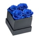 thumbnail image 1 of Flor eterna de rosa preservada Yuarrent Azul negro 4 cabezas, 1 of 6