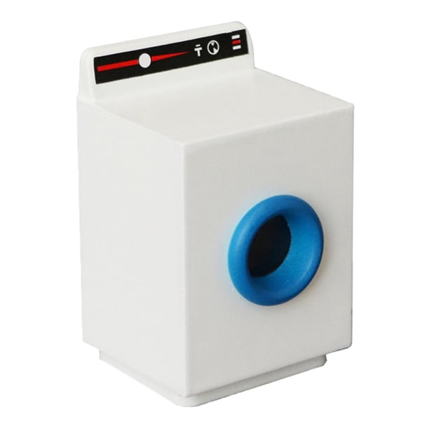Mini Lavadora Para Casa De Muñecas 1:12 - Modelo De Madera DIY, Accesorio Decorativo Para Muñecas, Juguete De Desarrollo (Blanco)