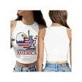 thumbnail image 4 of Genuiskids American Flag Tank Tops for Women 4th of July Patriotic Shirt USA Independence Day Slim-fit Sleeveless Crop Tops, 4 of 5