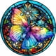 thumbnail image 1 of Pintura de diamante 5D DIY Taladro redondo completo Vitral Mariposa Decoración (NH3512) Hugtrwg  Para estrenar, 1 of 9