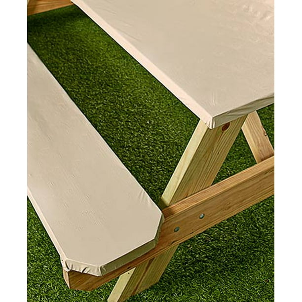 3-Pc. Textured Picnic Table Covers-Cream - Walmart.com ...