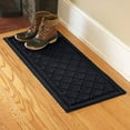 thumbnail image 6 of Bungalow Flooring Waterhog Indoor/Outdoor Boot Tray, 15 by 36 inches, Made in USA, Skid Resistant, Easy to Clean, Catches Water and Debris, Cordova Pattern, Dark, 6 of 7
