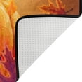 thumbnail image 5 of SKYSONIC 72x48in Happy Thanksgiving Pumpkin Area Rug, Rustic Autumn Leaves Non-Slip Floor Carpet for Indoor Living Dining Room and Bedroom Area, 5 of 7